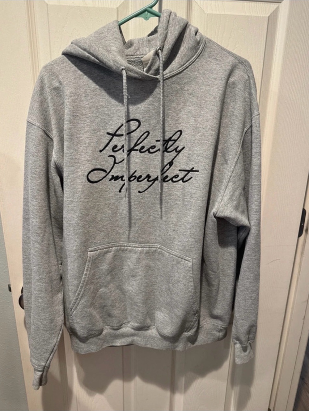 Port and Company Gray 'Perfectly Imperfect' Women's Hoodie